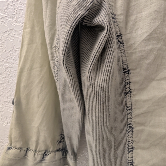 Elan Tie-Dye Shirt in Cream and Blue - Picture 5 of 8